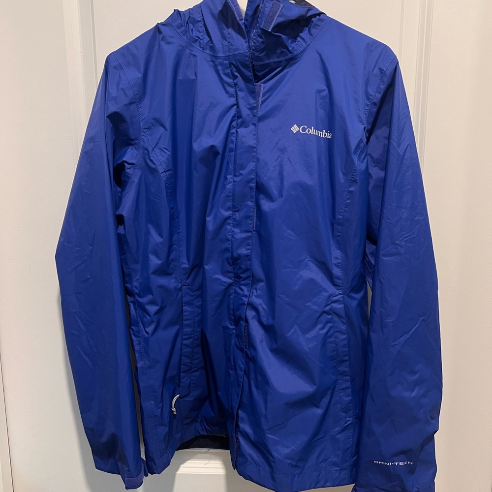 Medium Columbia Royal Blue Omni-Tech Jacket Like New!